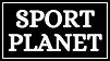 Logo Sport-Planet, Sfondo Nero, Scritta Bianca